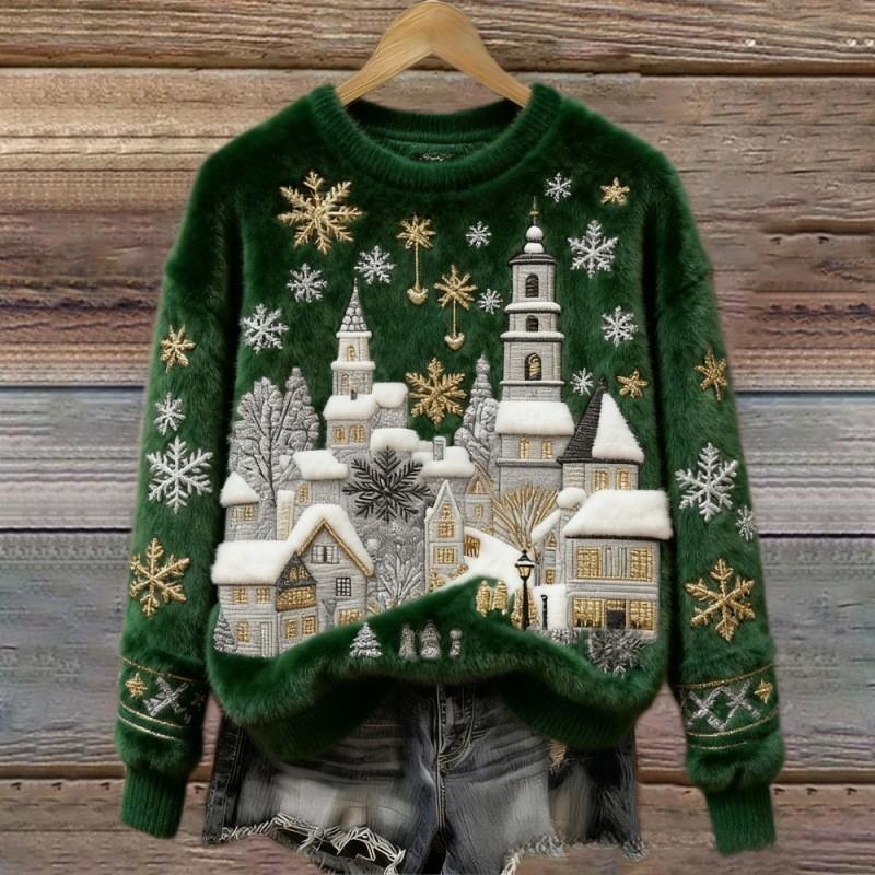 Campbell™ | Winter Village Fluffy Christmas Sweater