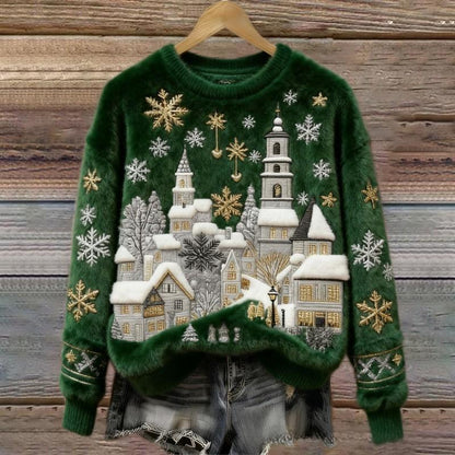 Campbell™ | Winter Village Fluffy Christmas Sweater