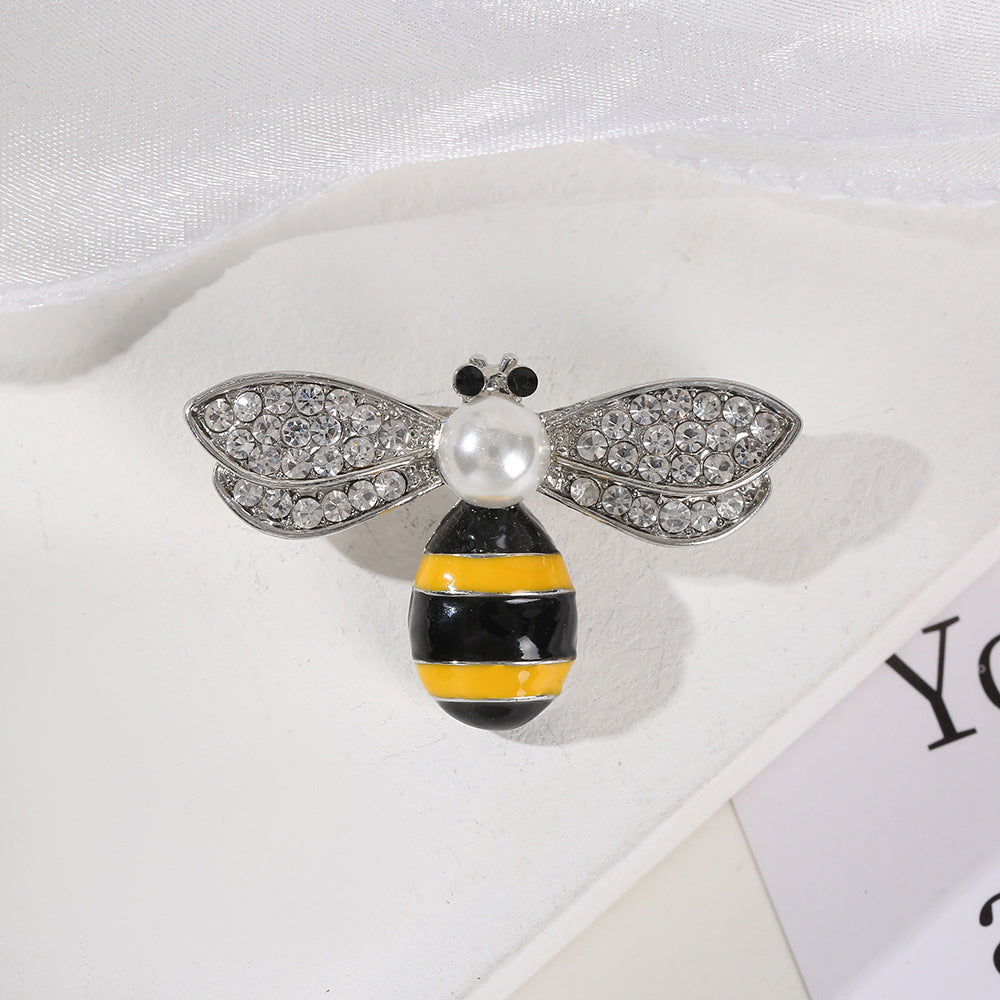 Women's Bee Pearl Brooch Insect High-grade Niche Brooches