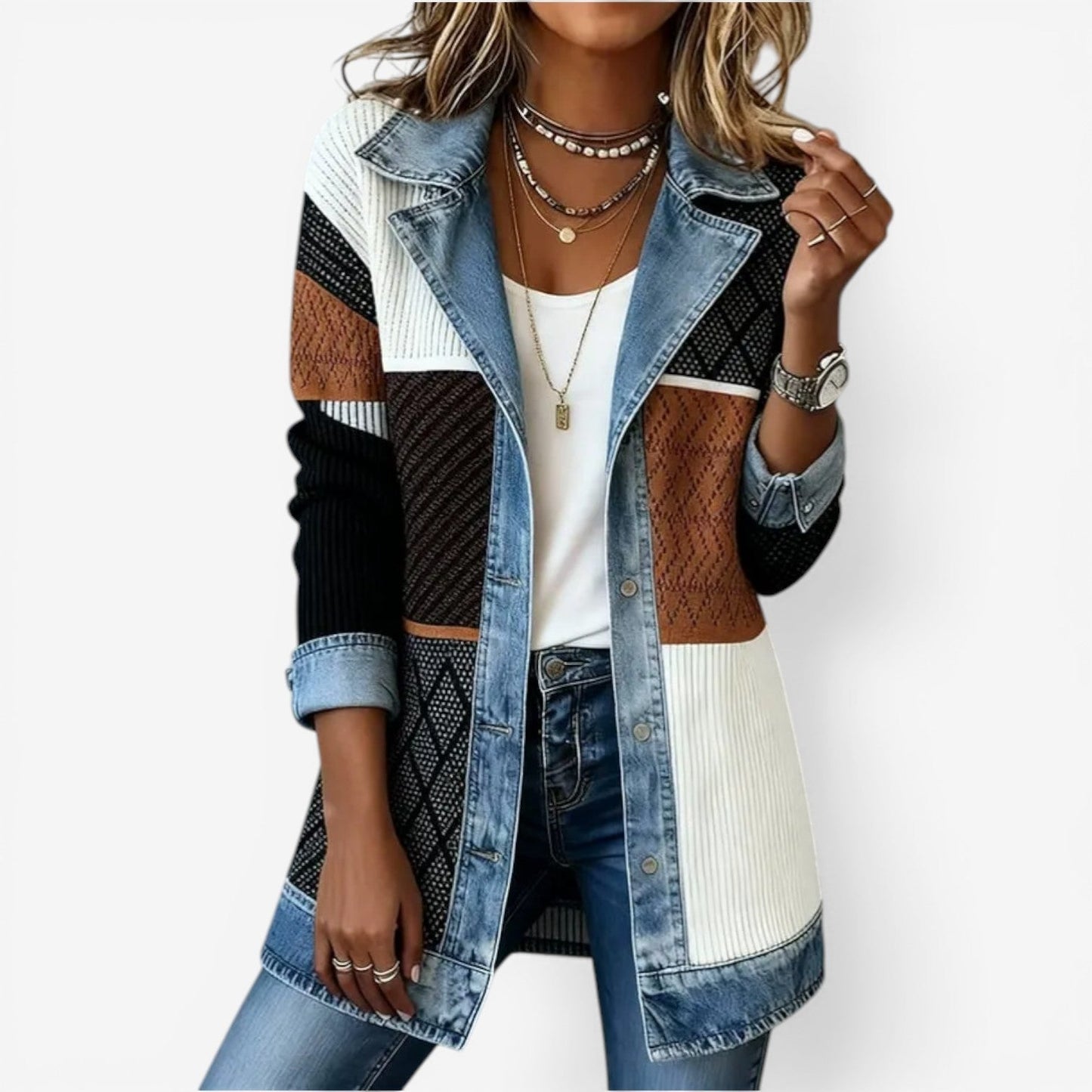 Duval Paris™ | Veste en denim mélangé