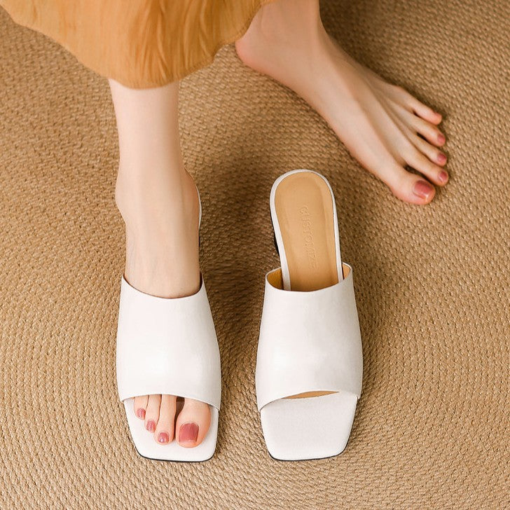 Beatriz™ | Mules de cuero elegantes