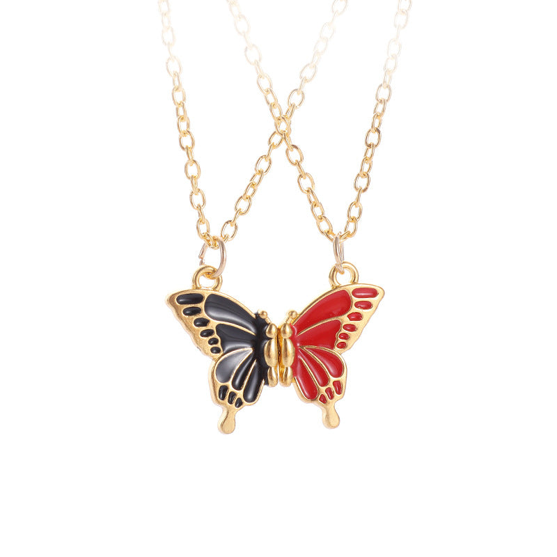 Friend Butterfly Best Friendship Magnetic Sweater Necklaces