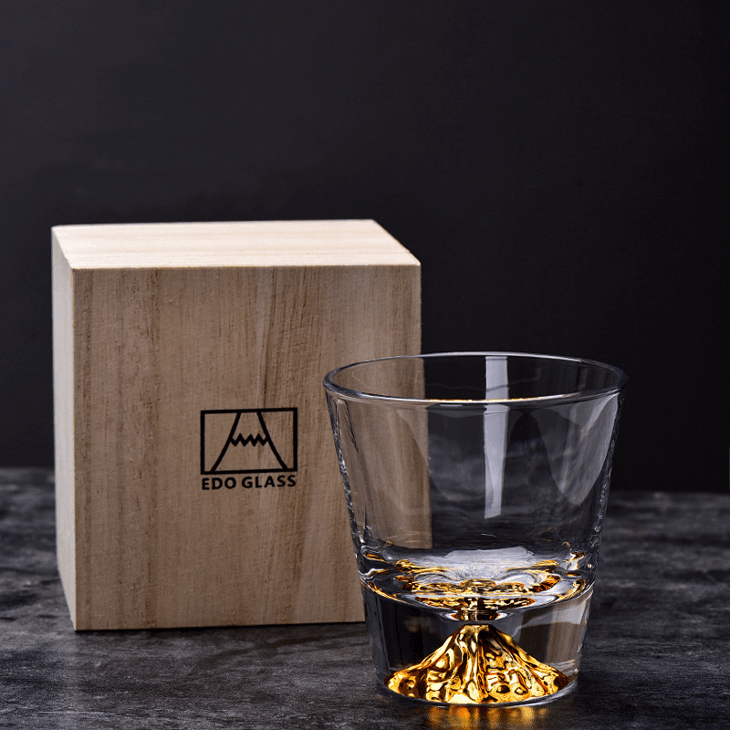Whiskeyglas Edo Kiriko Handgemaakt Japans Kristal Set Houten Geschenkdoos Chamvin | Restfield