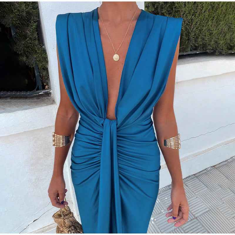 Isabelle - Party-Kleid mit tiefem V-Ausschnitt