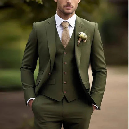 Herren dreiteiliger Hochzeit-Gast-Anzug | Klassisch