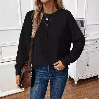 Round-Neck Everyday Sweater — Soft Fit