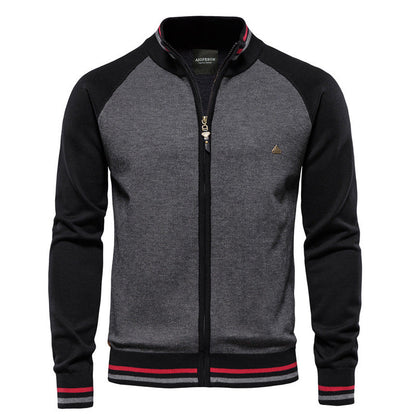 Ravello – Zip Knit Cardigan With Stand Collar