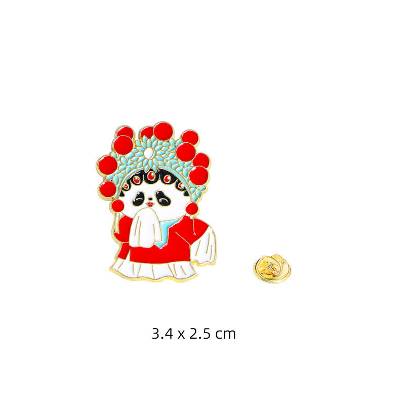 Panda Flower Brooch Cute Gift Badge Cartoon Brooches