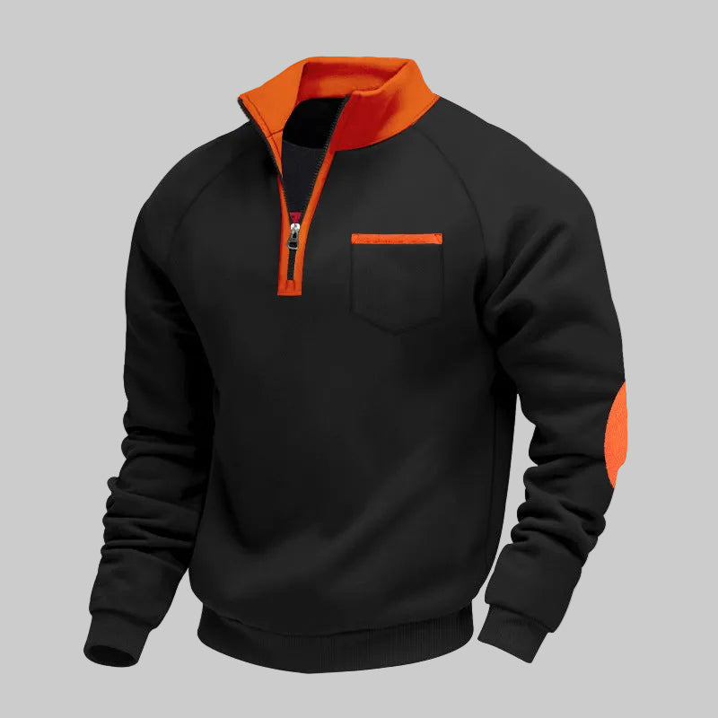 Herre fleecegenser – komfortabel half-zip