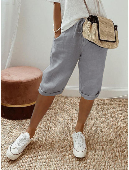 Lina™ Capri Broek – Casual Damesbroek met Comfortabele en Luchtige Pasvorm