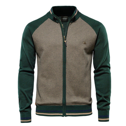 Ravello – Zip Knit Cardigan With Stand Collar