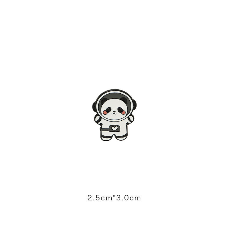 Panda Flower Brooch Cute Gift Badge Cartoon Brooches