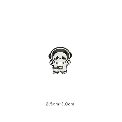 Panda Flower Brooch Cute Gift Badge Cartoon Brooches