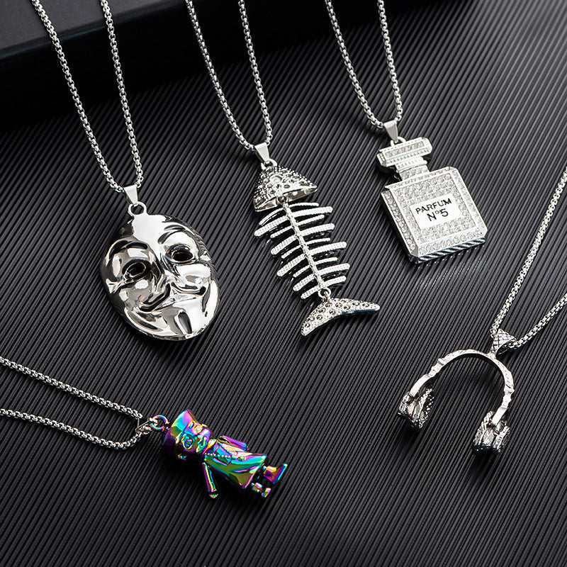 Men's Simple Sweater Chain Couple Accessories Niche Female Titanium Necklaces