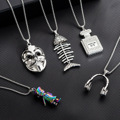 Men's Simple Sweater Chain Couple Accessories Niche Female Titanium Necklaces