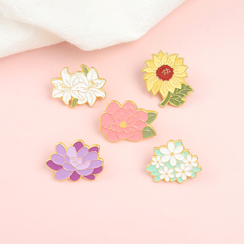 Lily Series Style Brooch Chest Paint Brooches