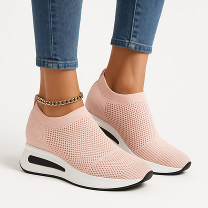 Baskets Compensées Respirantes pour Femmes Élégantes Confortables