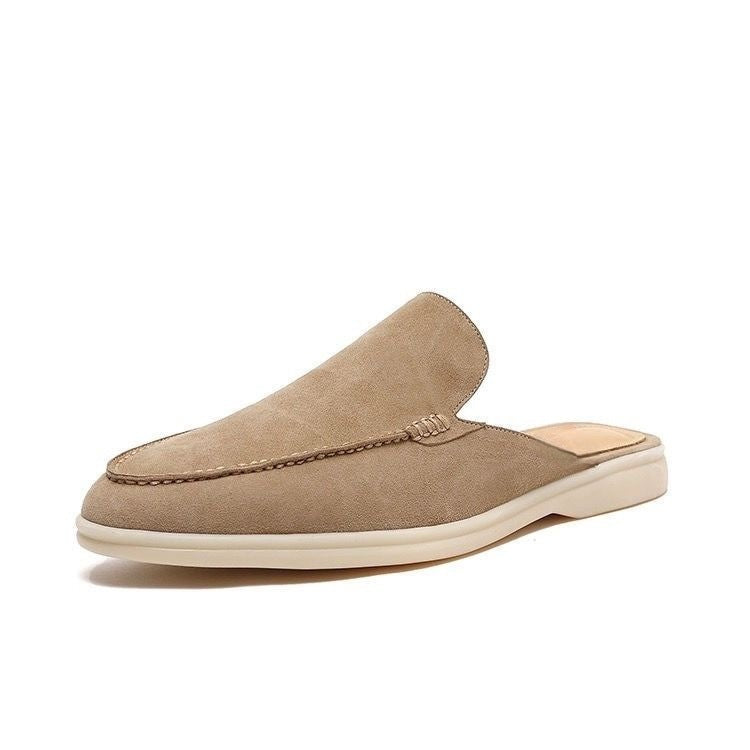 Men’s Backless Loafer Slip-On Suede Style Summer Shoes