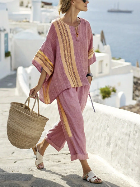 Stella | Bohemisches Leinen-Set – Müheloser Resort-Look