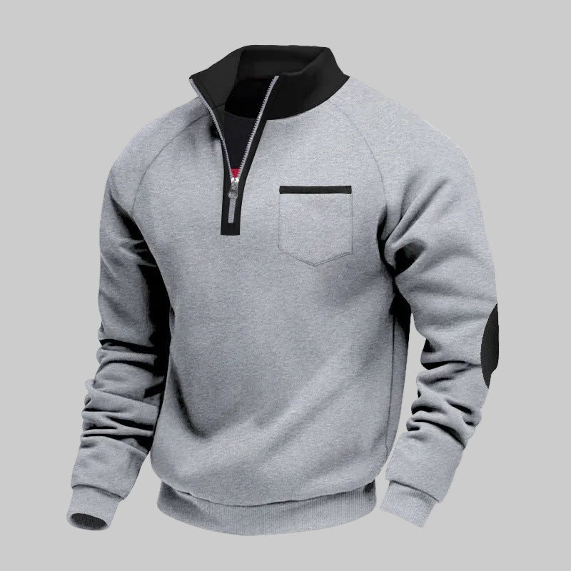 Herre fleecegenser – komfortabel half-zip