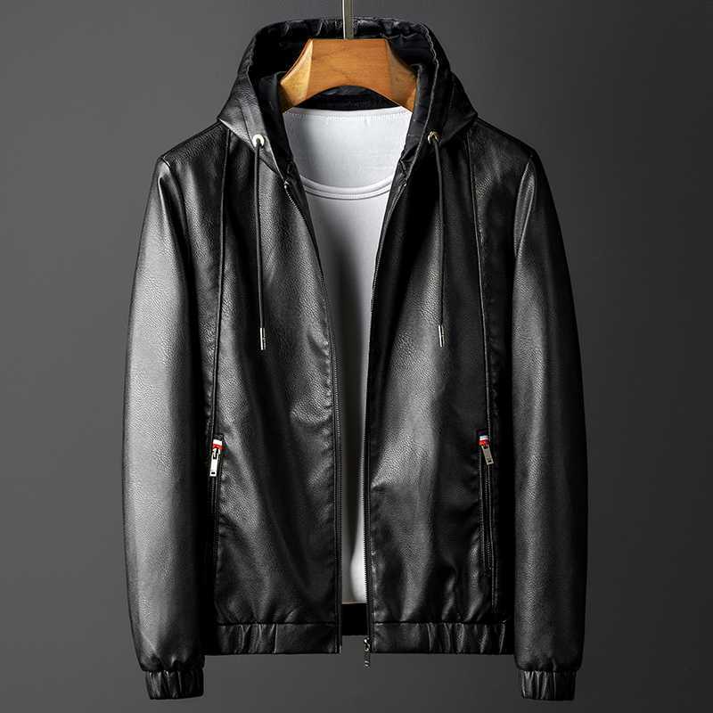 Parker Hooded Leather Jacket