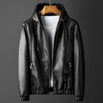 Parker Hooded Leather Jacket