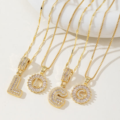 AISHA - Elegant 2-Pack Initial Pendant Necklaces