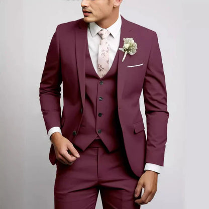 Herren dreiteiliger Hochzeit-Gast-Anzug | Formell