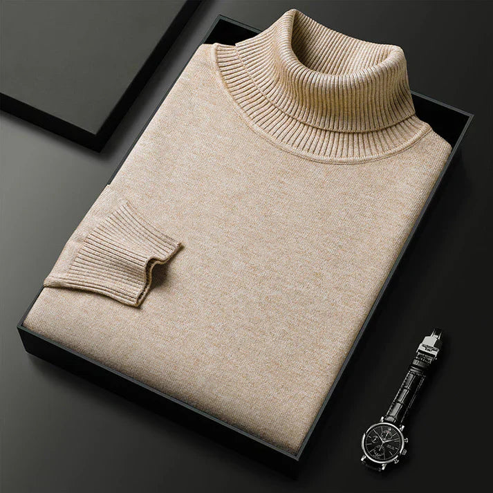 Duval Paris™ | Pull col roulé en cachemire