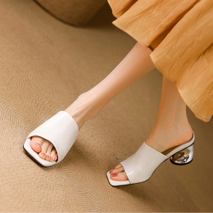 Beatriz™ | Mules de cuero elegantes