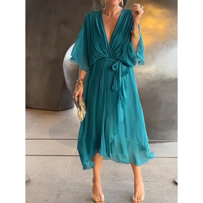 Aurora - Chiffon Wrap Maxi Dress