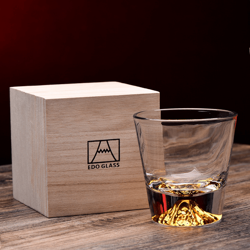 Whiskeyglas Edo Kiriko Handgemaakt Japans Kristal Set Houten Geschenkdoos Chamvin | Restfield