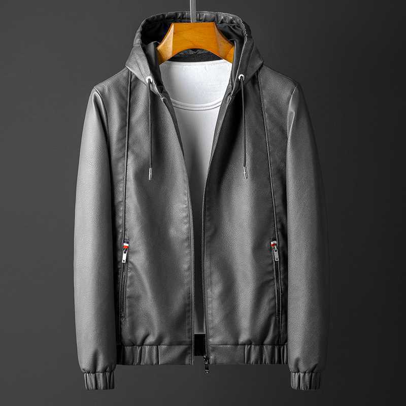 Parker Hooded Leather Jacket