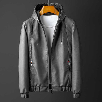 Parker Hooded Leather Jacket