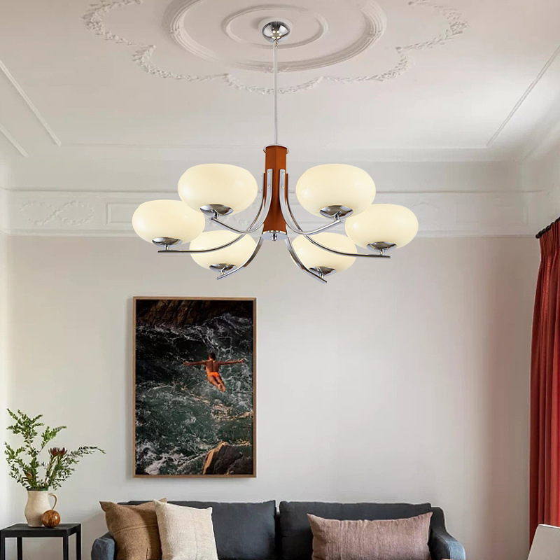 Lunaro | Bauhaus Pendelleuchte mit 3/5 Opalglas-Köpfen