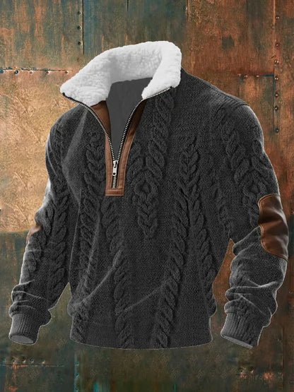 Zip-Up-Pullover mit kuscheligem Fleece-Futter Damen