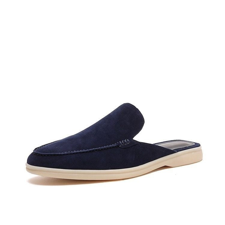 Men’s Backless Loafer Slip-On Suede Style Summer Shoes