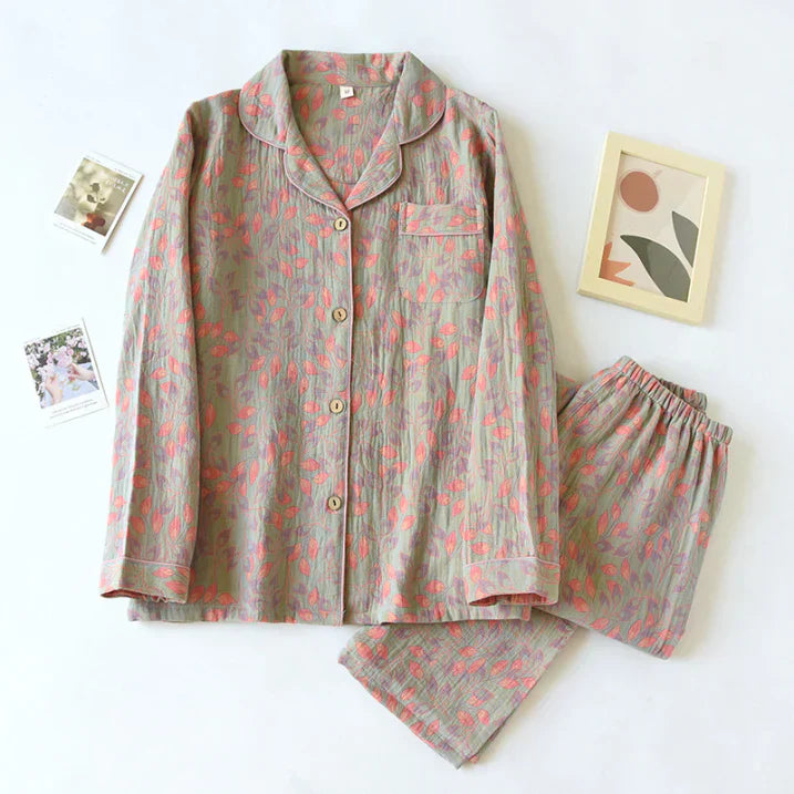Women's Floral-Print Two-Piece Pajama Set - Modern