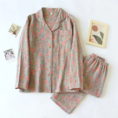 Women's Floral-Print Two-Piece Pajama Set - Modern