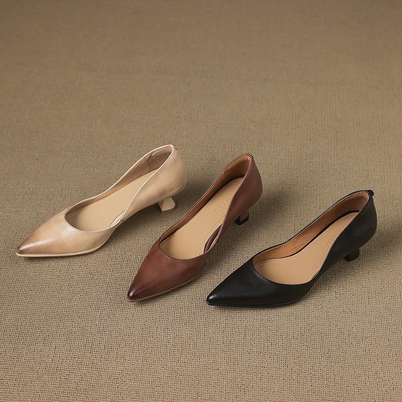 Sofía™ | Tacones de piel elegantes