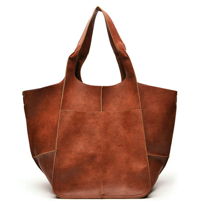 Marcella - Oversized Vintage Leather Shoulder Bag