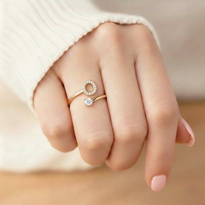 BAGUE AJUSTABLE SIGNATURE AVEC INITIALES