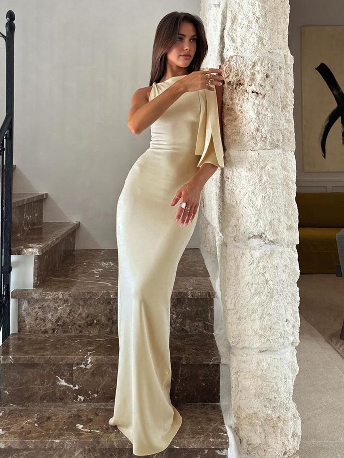 Danielle | Women na jedno ramię Maxi dress
