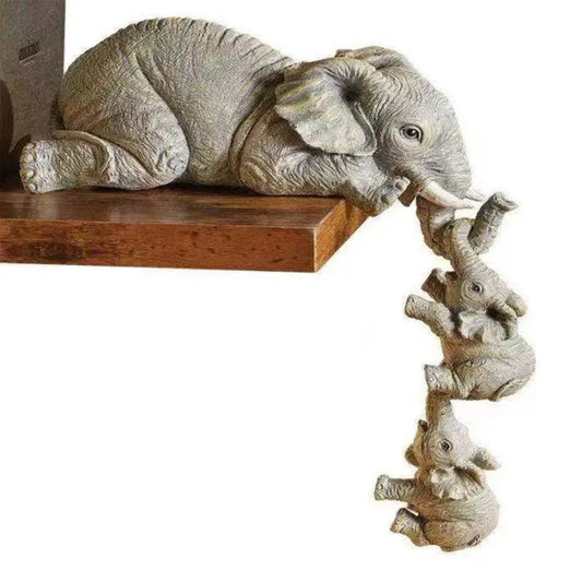Olifanten Mutter & Baby Figuren-Set – Regalrand-Dekoration Zorenza