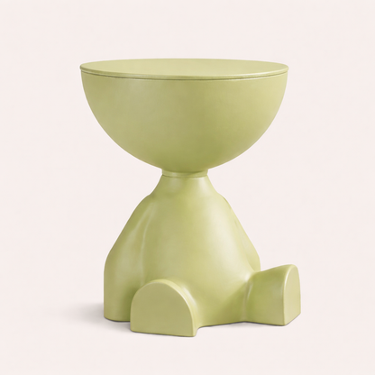 Table d’appoint noire multifonction – design original en résine