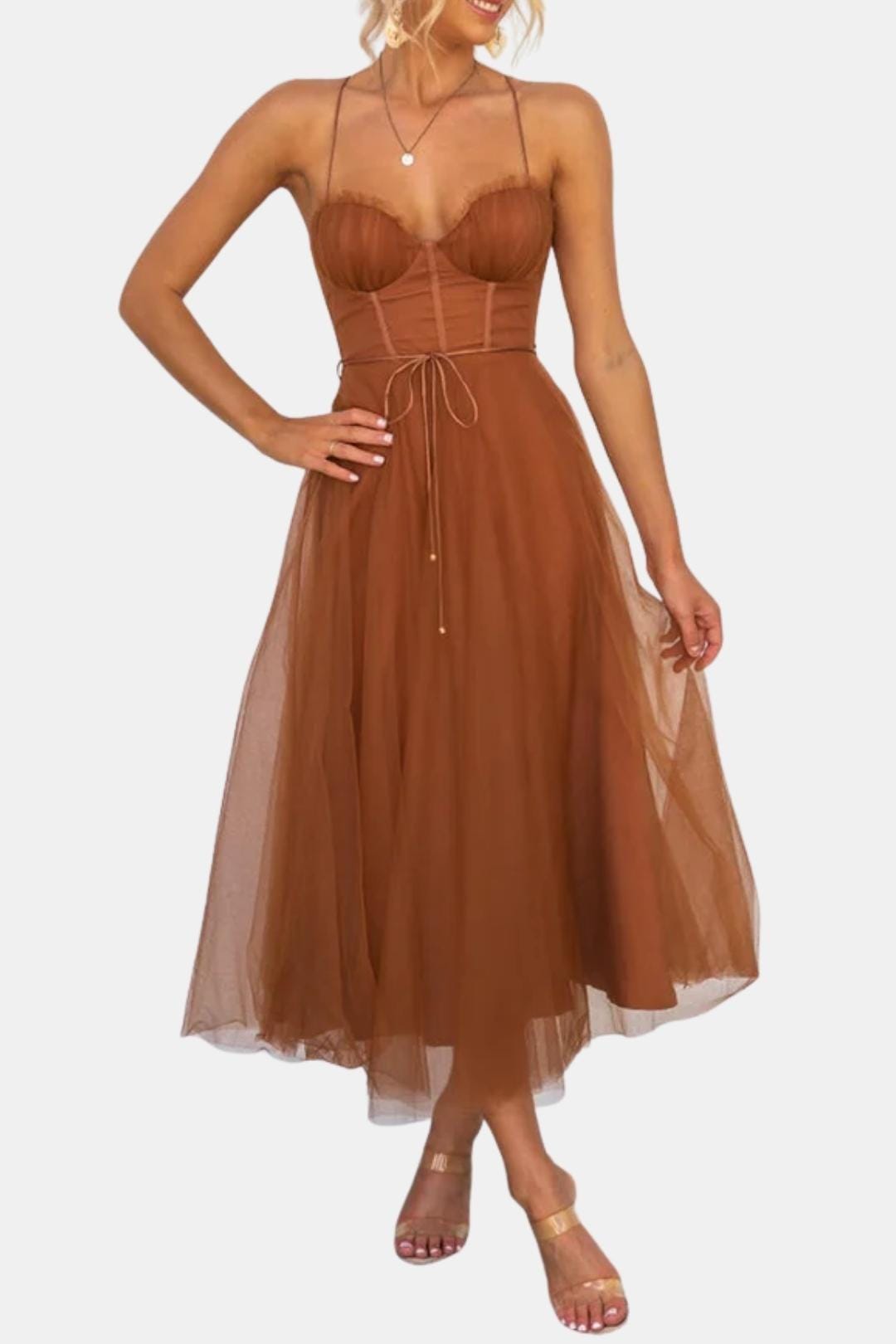 Olivia - Draped Silhouette Formal Long Dress