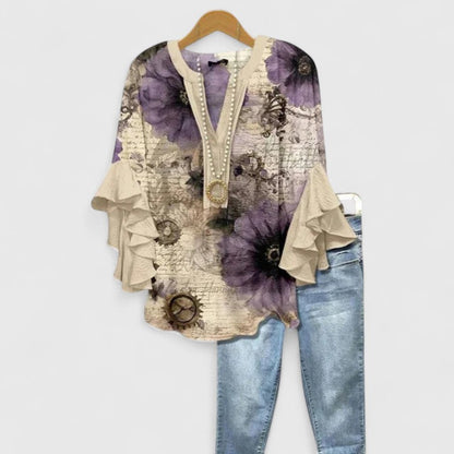 Niamh | Ruffle Sleeve Statement Blouse