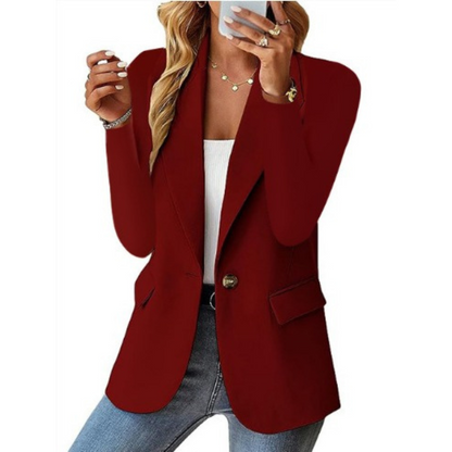 Blazer met enkele knoop en reverskraag