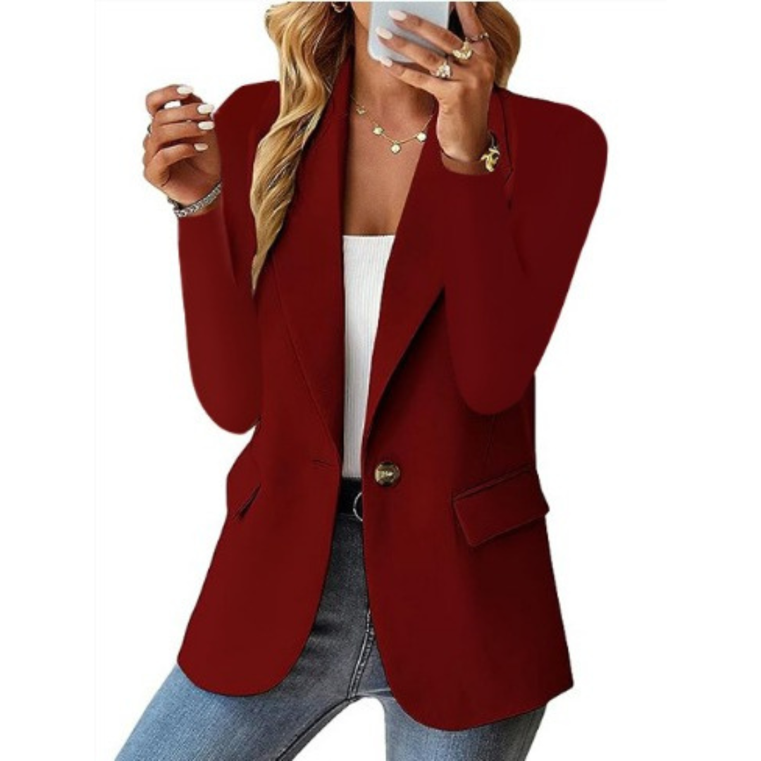 Erella - Timeless Classic Single-Button Blazer for Effortless Sophistication
