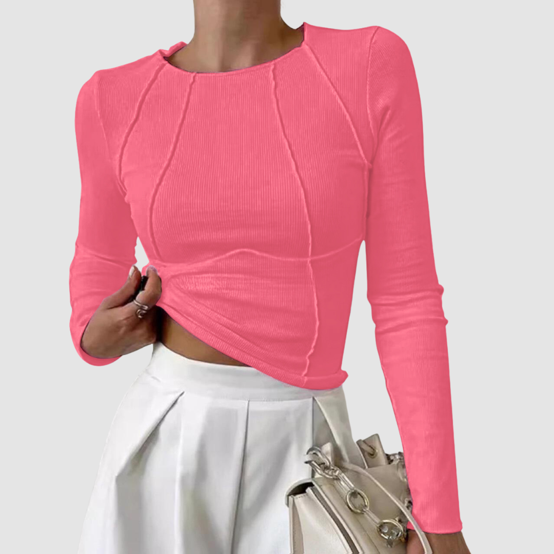 Denisa™ Elegant Casual Long-Sleeve Top